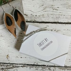 Jewelry - Geniune Brown & Black Leather earrings Jewelry - Geniune Brown & Black Leather earrings